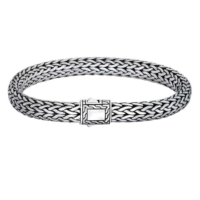 John Hardy BB900479XL / 1486001 7.5mm Sterling SIlver 925 Women's Woven Bracelet